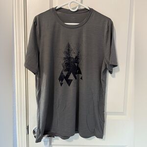 Icebreaker Mens Tech Lite SS Crewe Evergreen Geo T-Shirt Size Large